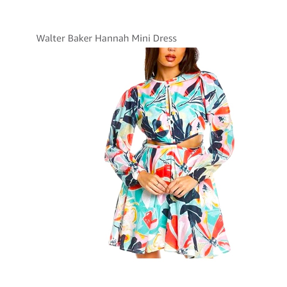 Walter Baker Hannah Floral Dress w/ Cut Out Details (Size: 12) - Picture 7 of 7